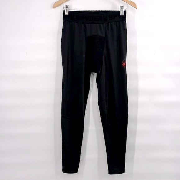Spyder men’s black gym leggings size medium - Picture 1 of 5